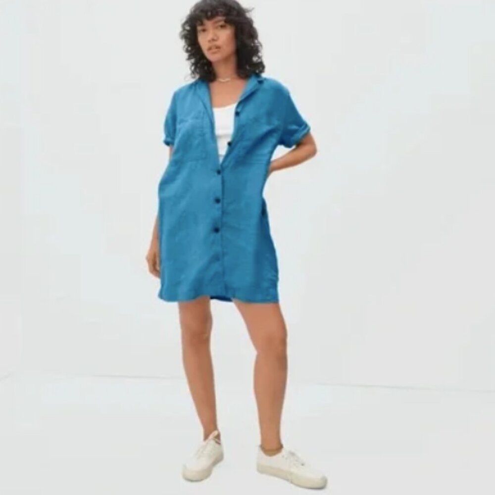 Everlane Linen Workwear Shirt Dress XS